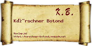 Kürschner Botond névjegykártya